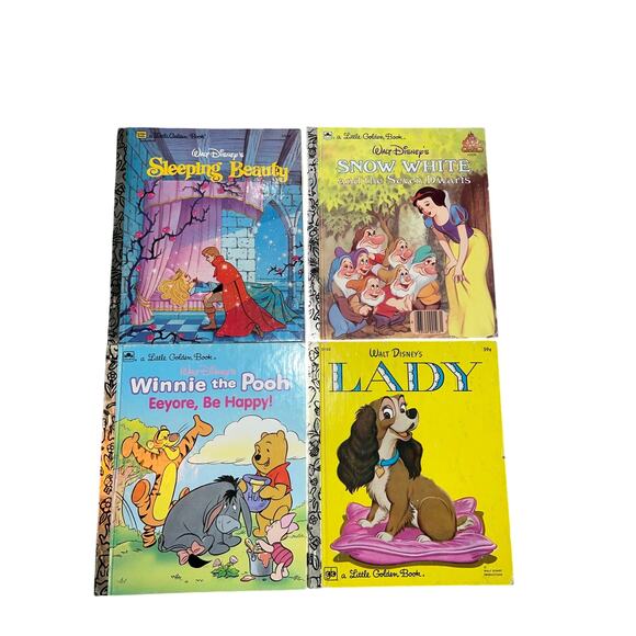 Disney Other - Vintage Disney's A Little Golden Book lot sleeping beauty,Lady,Snow white, Pooh